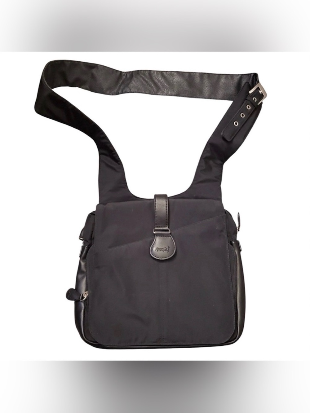 Ameribag Black Nylon Crossbody Travel Bag